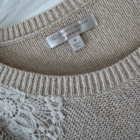 Lauren Conrad Lace Detail Sweater - Size Medium - Picture 2 of 7